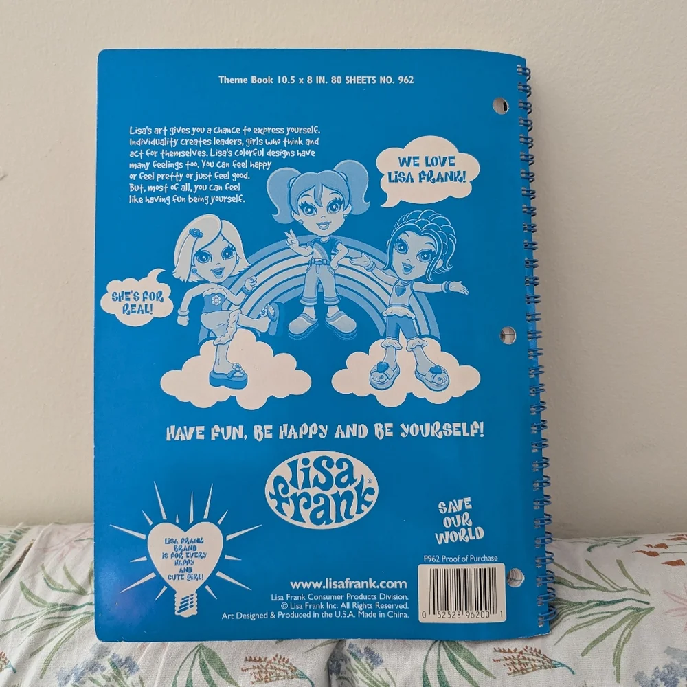 Vtg NWT Lisa Frank Surfer And Seal Spiral Notebook